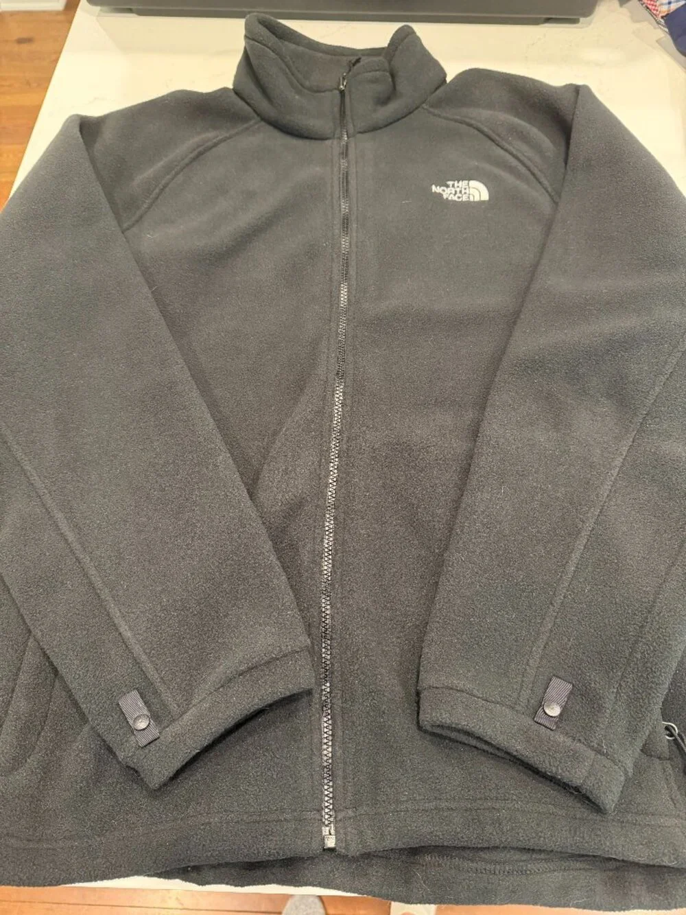 Men's The North Face Fleece full zip black jacket XXL